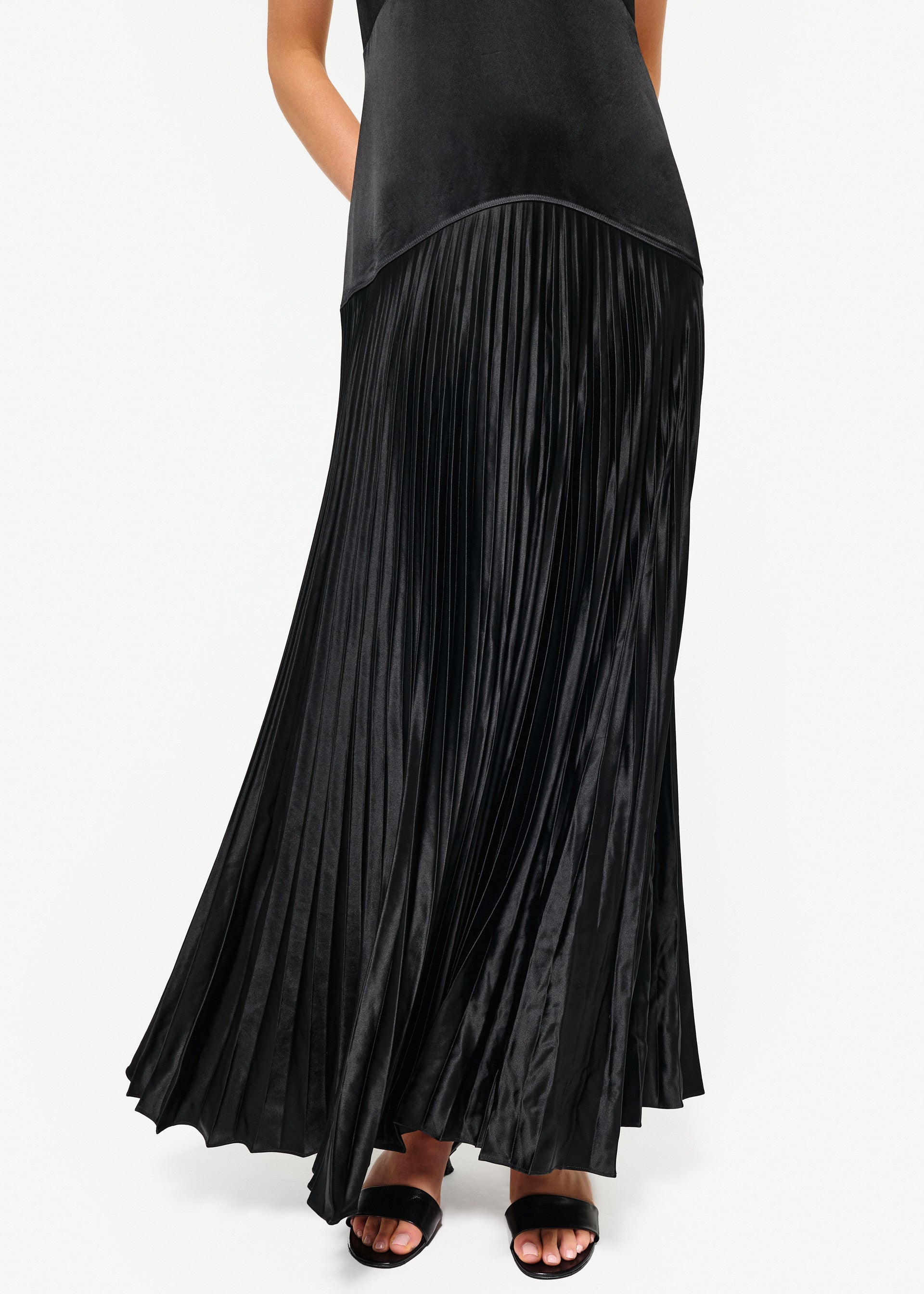 cami nyc jennelyn pleated maxi dress Cami NYC