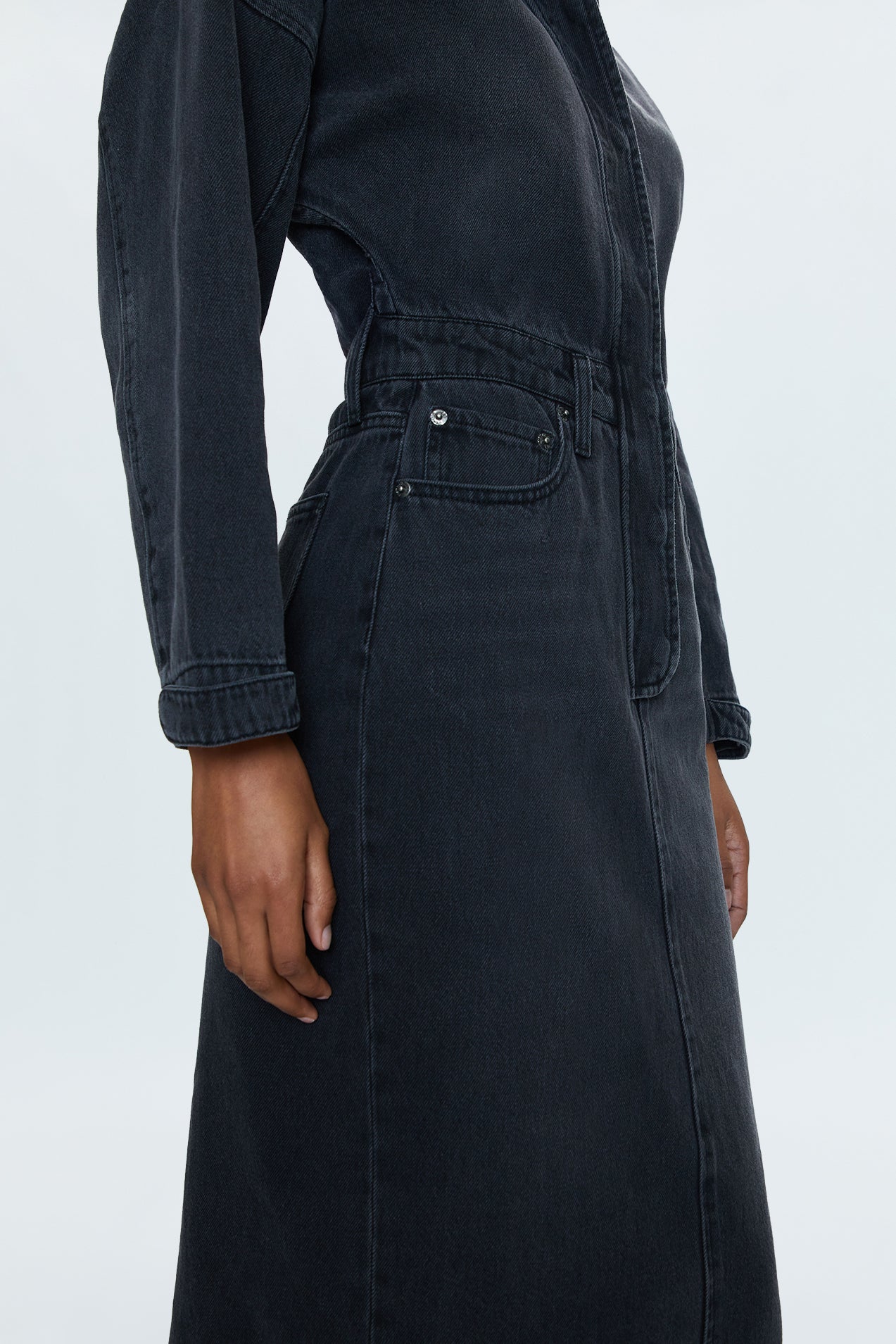 Pistola Tess Denim Midi Dress in Coupe – CHROME