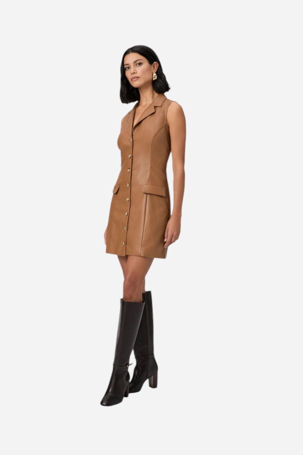 Graciella Dress - Argan Oil Faux Leather
