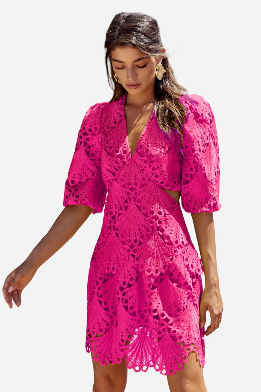 Adelyn Rae Harper Pink Mini Dress with Cut-Outs – CHROME