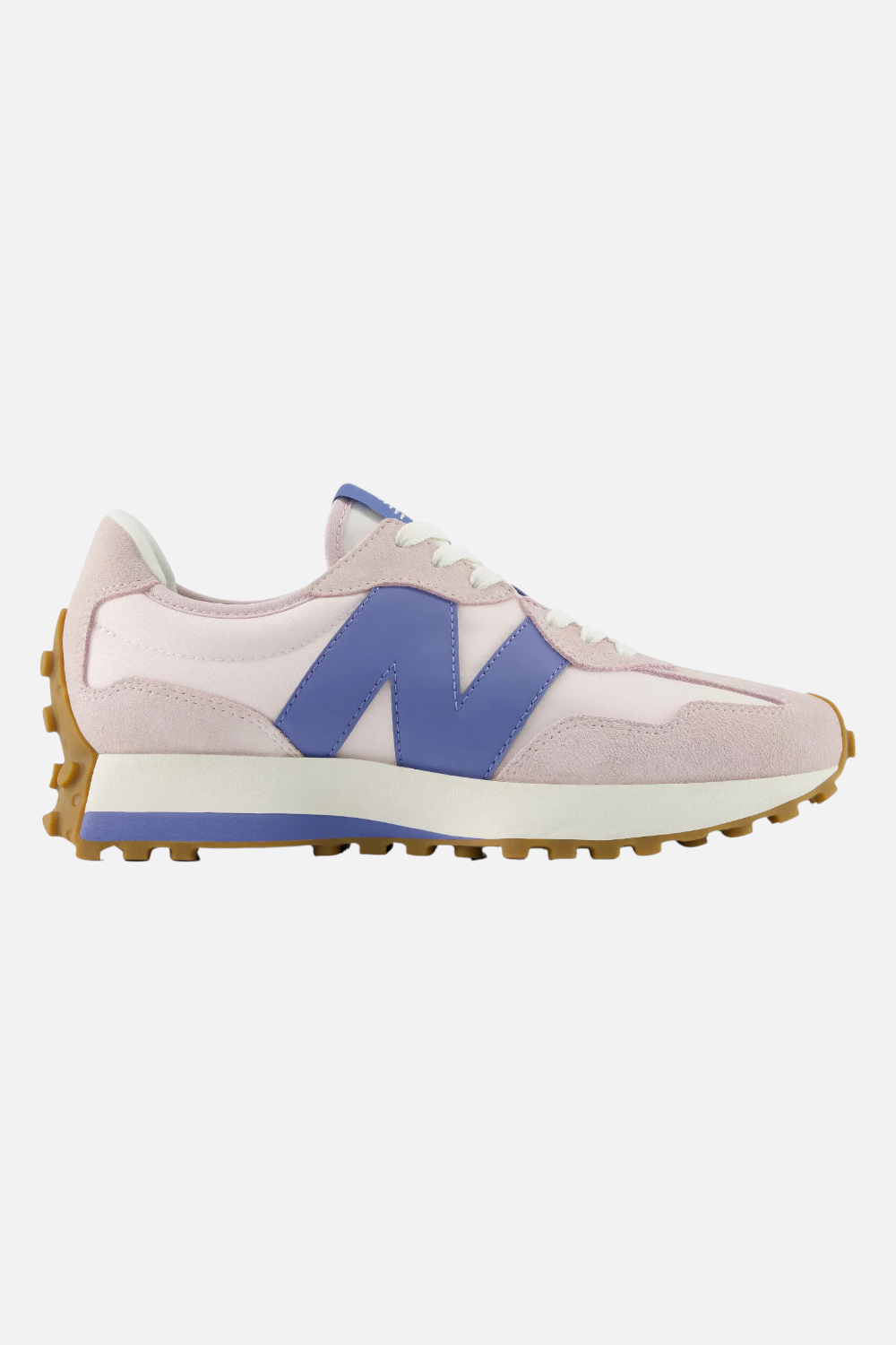 New Balance Women's 327 Sneaker in Pink Salt & Fairweather Blue