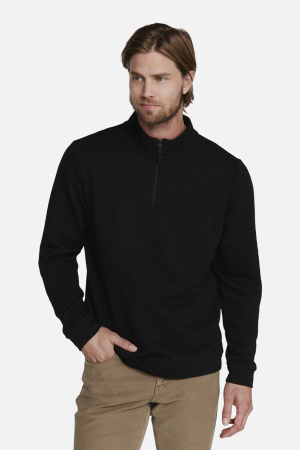 7 Diamonds Elevate Quarter Zip in Black