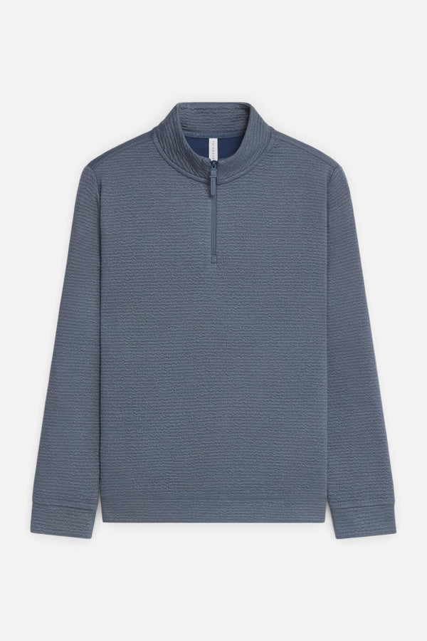 7 Diamonds Men's Elevate Quarter Zip in Dusty Blue