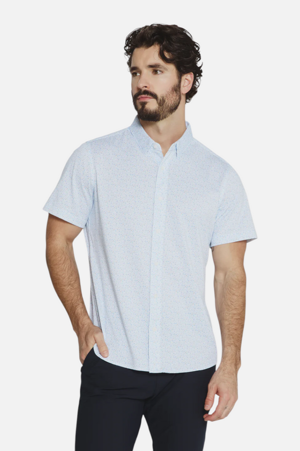 7 Diamonds Men's Solen Short Sleeve in Light Blue