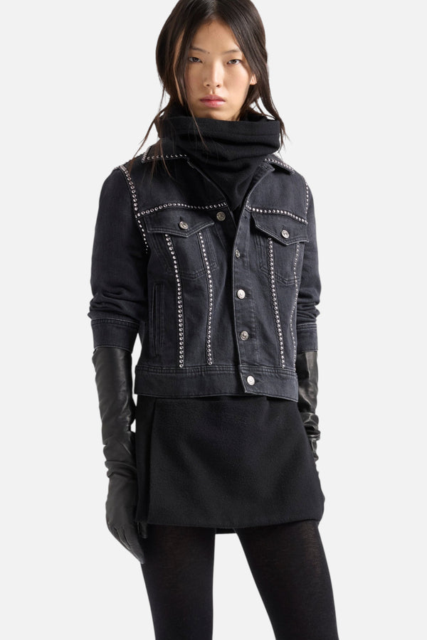7 For All Mankind Adi Trucker Jacket in Nocturne