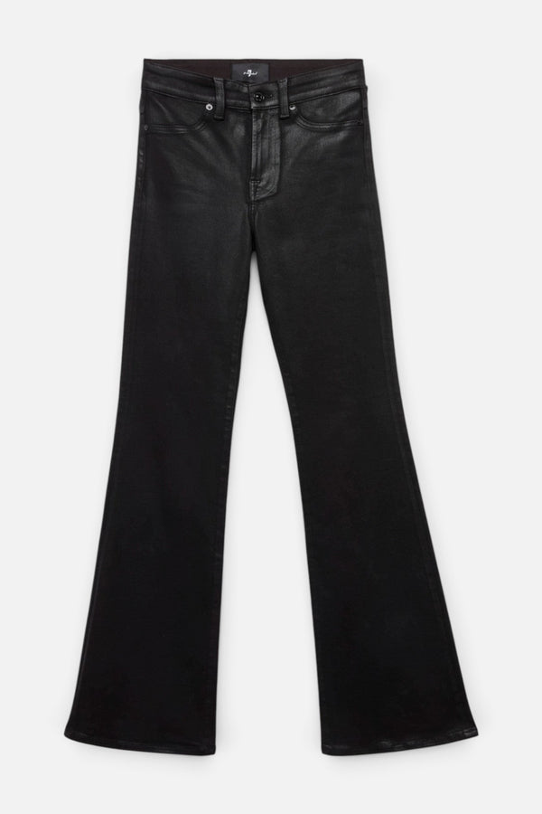 7 For All Mankind Leggy Bootcut Jean in Coated Black