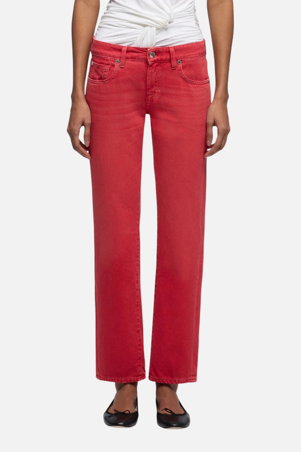 7 For All Mankind Low Rise Cigarette Jean in Flame