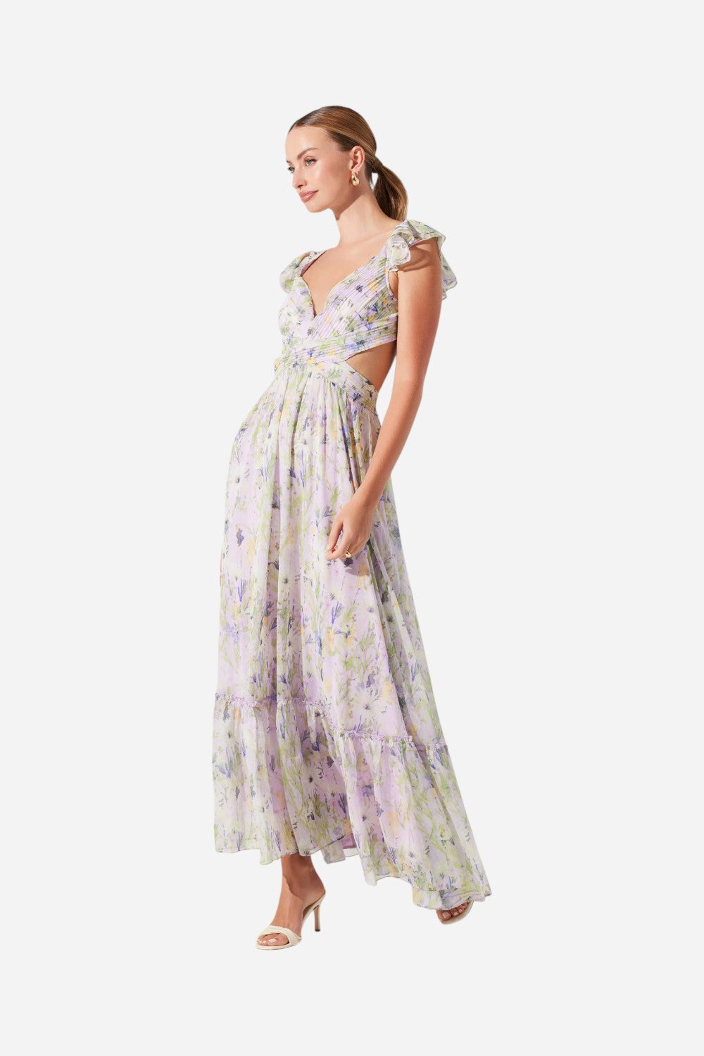 primrose floral strappy back maxi dress ASTR The Label Primrose Floral Strappy-Back Maxi Dress