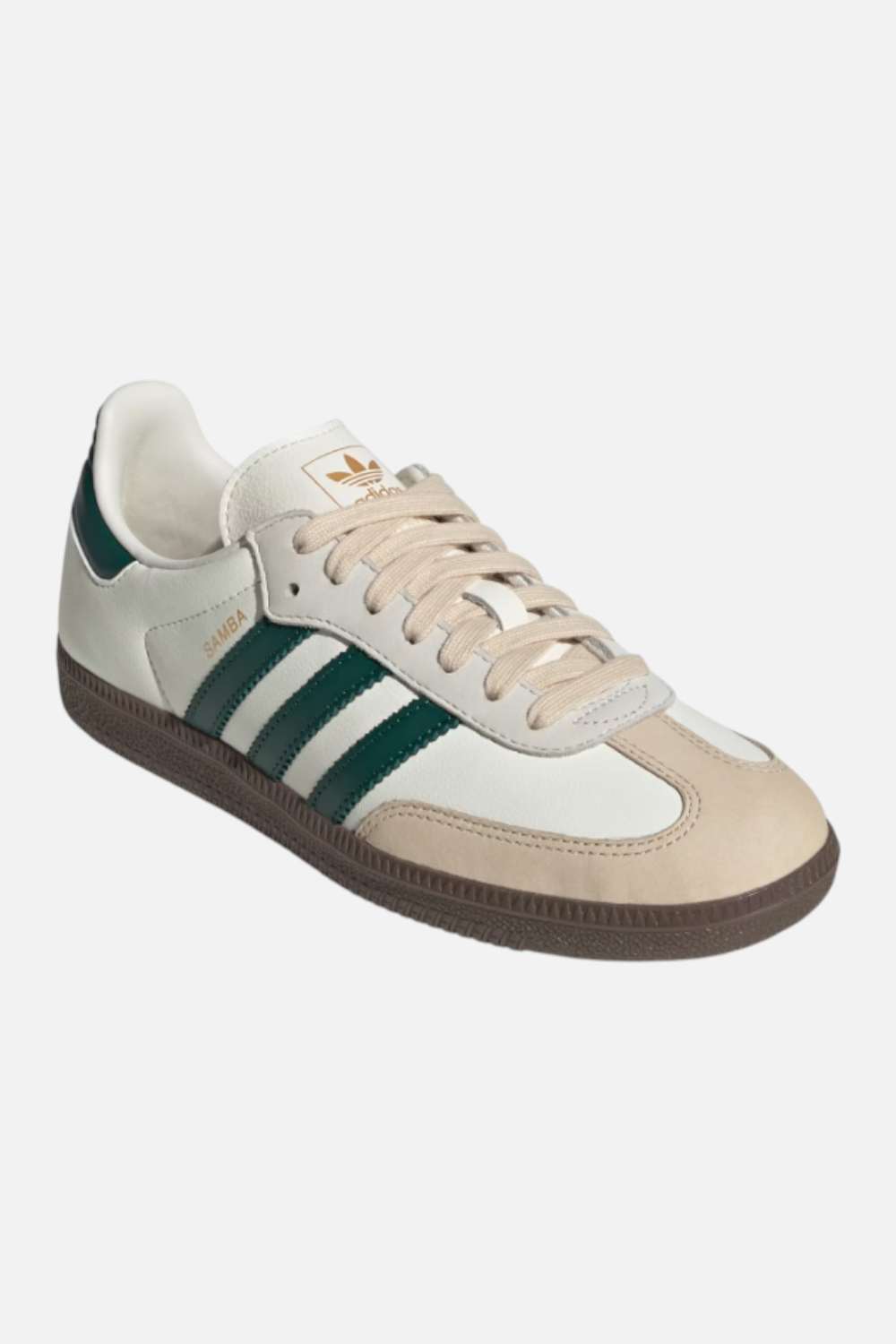 adidas Women's Samba OG Shoes - Off White/Collegiate Green & Sand Strata - 6 adidas Women's Samba OG Shoes - Off White/Collegiate Green & Sand Strata - 6