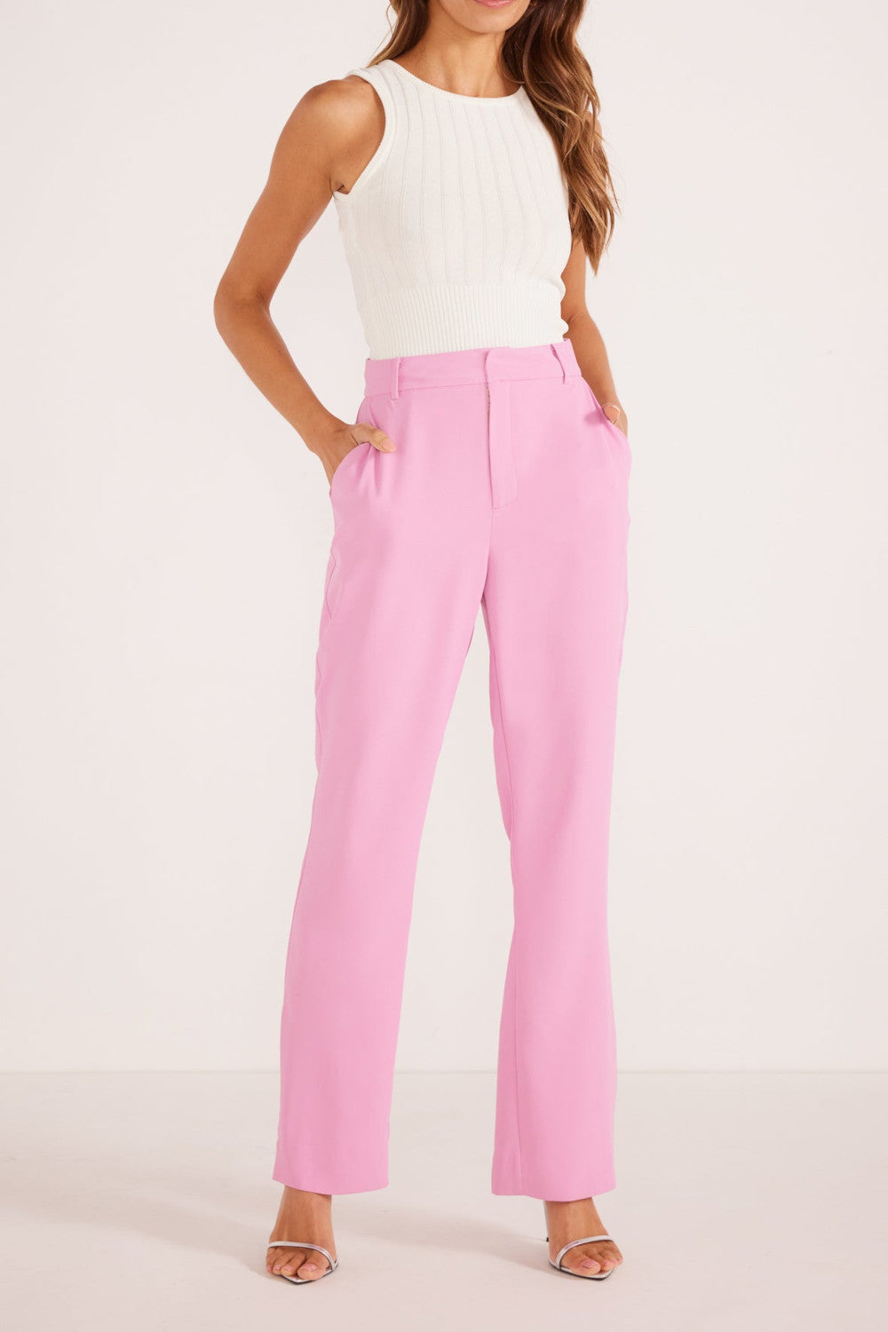 Minkpink Allie Split Hem Pants in Pink – CHROME 