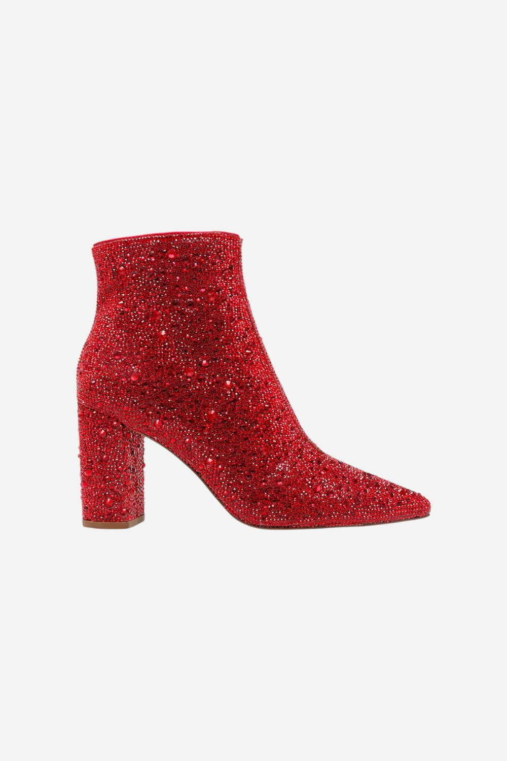 Betsy Johnson Cady Rhinestone Bootie In Red – CHROME
