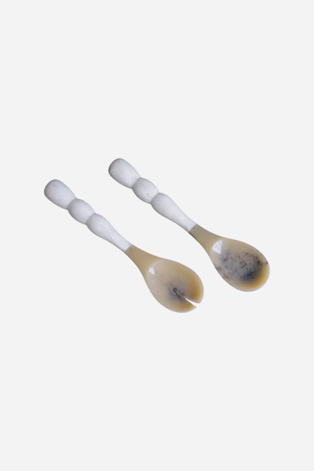 RESIN Rio Bubble Salad Servers - Unique Patterned Serving Utensils For Entertaining
