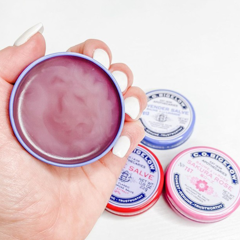 rose salve lip balm c.o. bigelow Bigelow Assorted Salve Trio Box (Rose, Lavender, Sakura Rose)