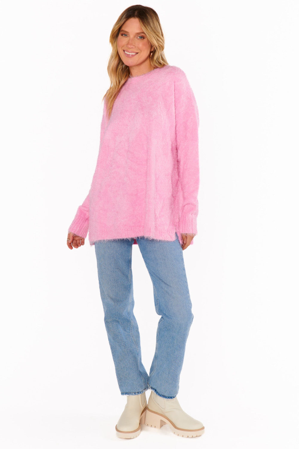 Timmy Tunic Sweater ~ Pink Rose Knit – Show Me Your Mumu