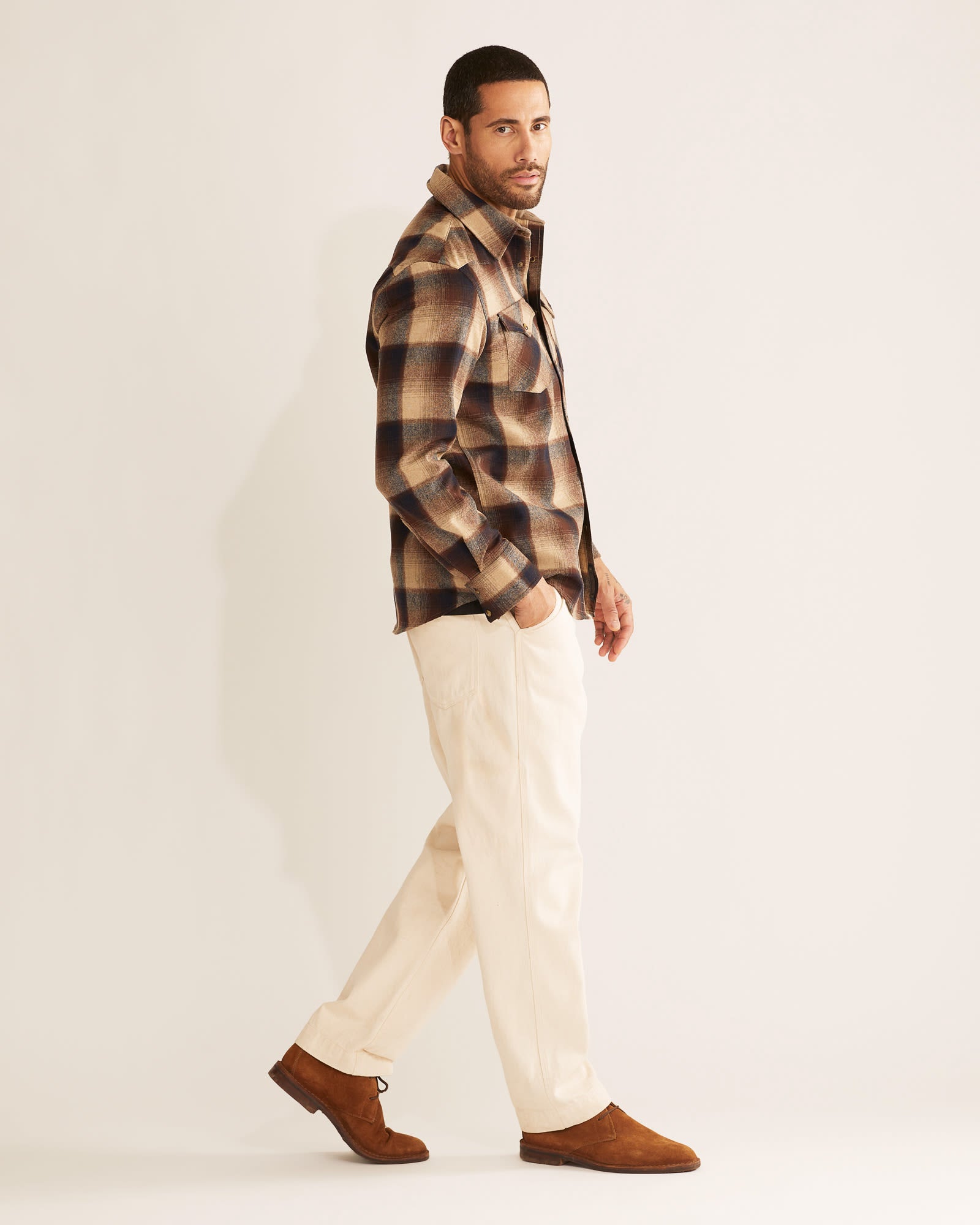 Pendleton Canyon Shirt | Brown Navy Ombre – CHROME
