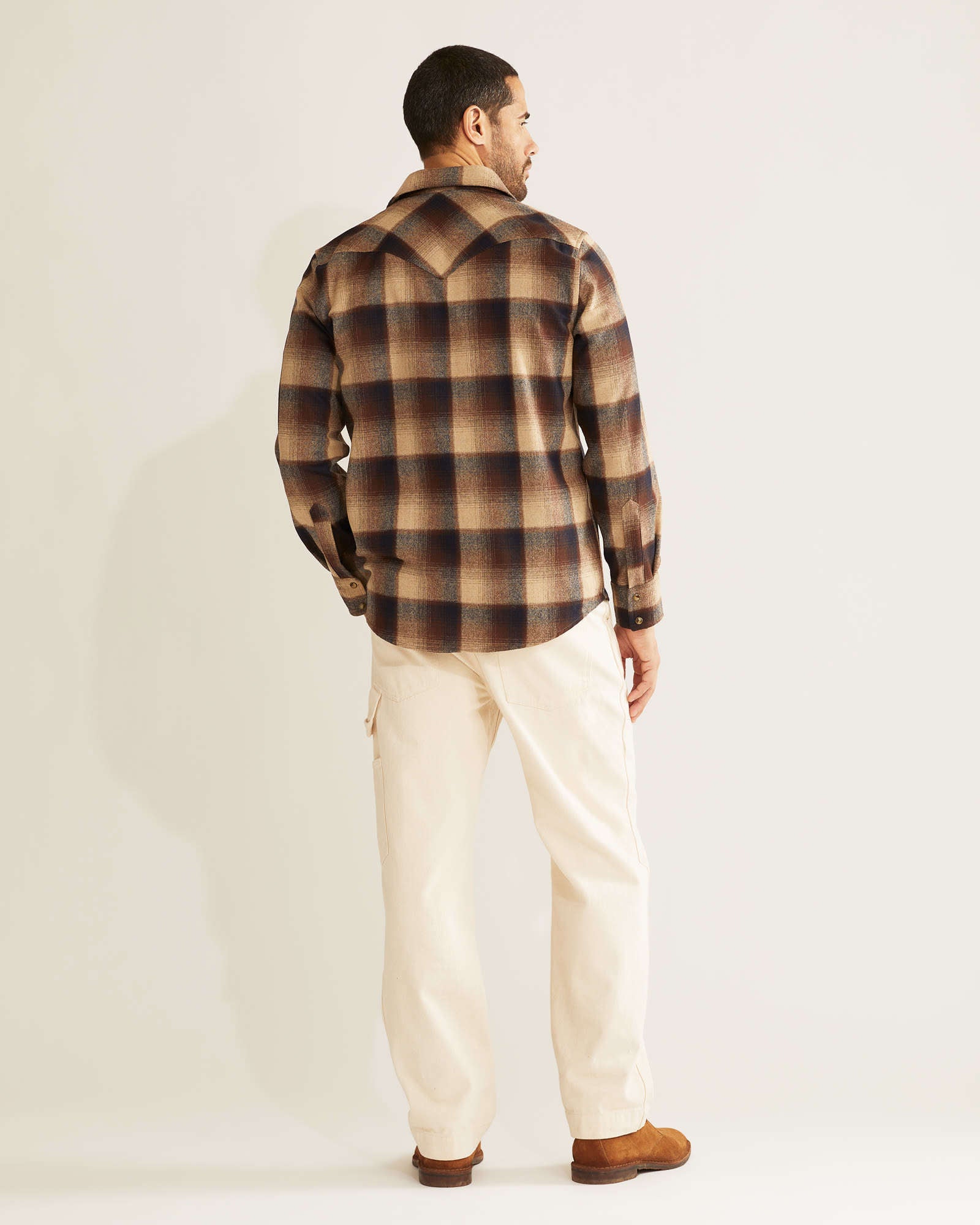 Pendleton Woolen Mills Canyon Shirt in Brown Navy Ombre – CHROME