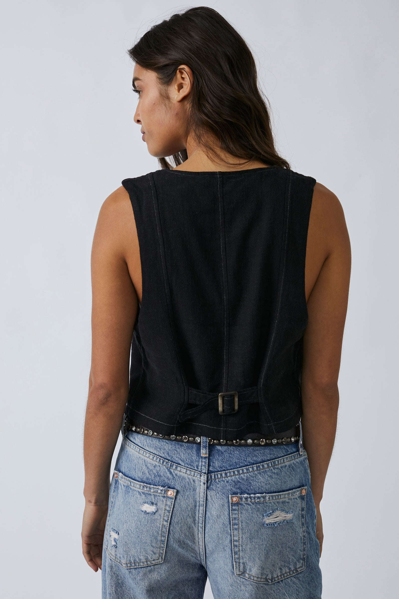 Charley Linen Blend Vest Free People – The Details Boutique