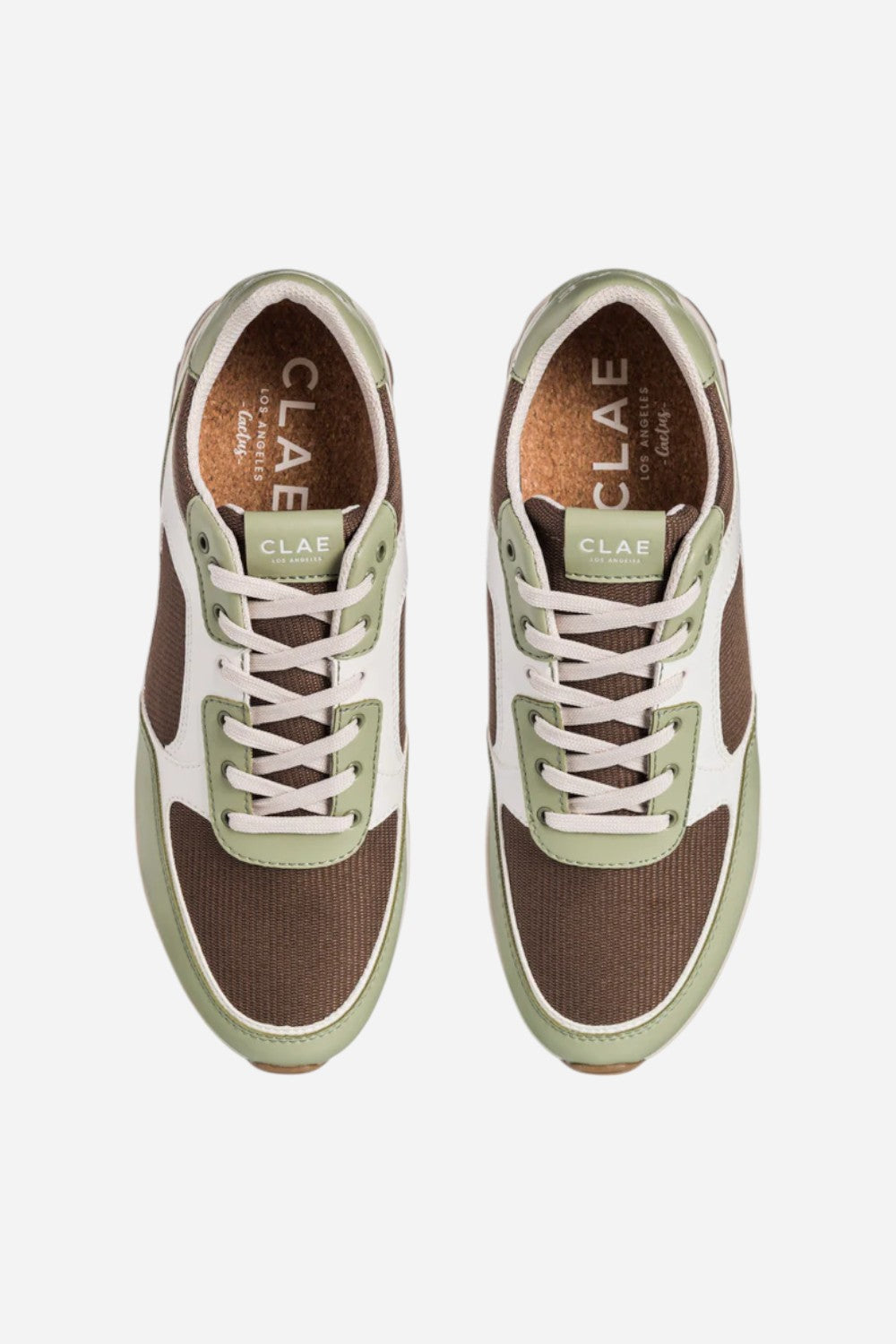 Clae Men's Joshua Cactus Sneakers in Sage White Brown Size 11, Sold by Chrome