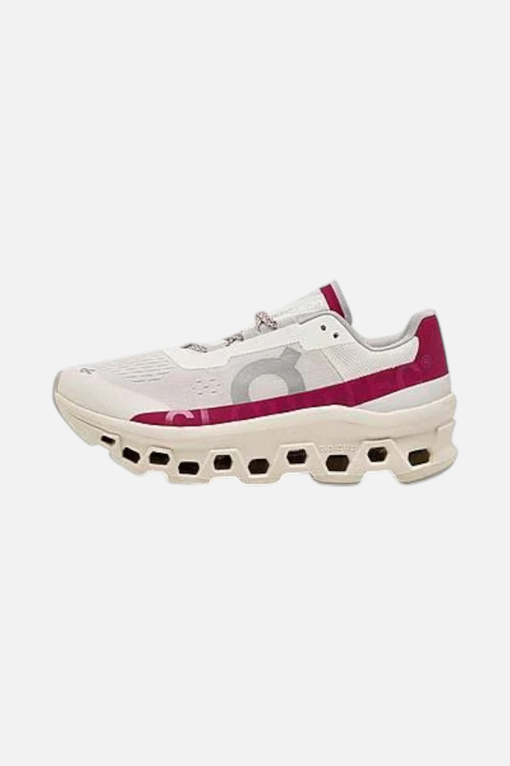 pink cloud monsters On Running Cloudmonster Ivory Grenadine (Women's)
