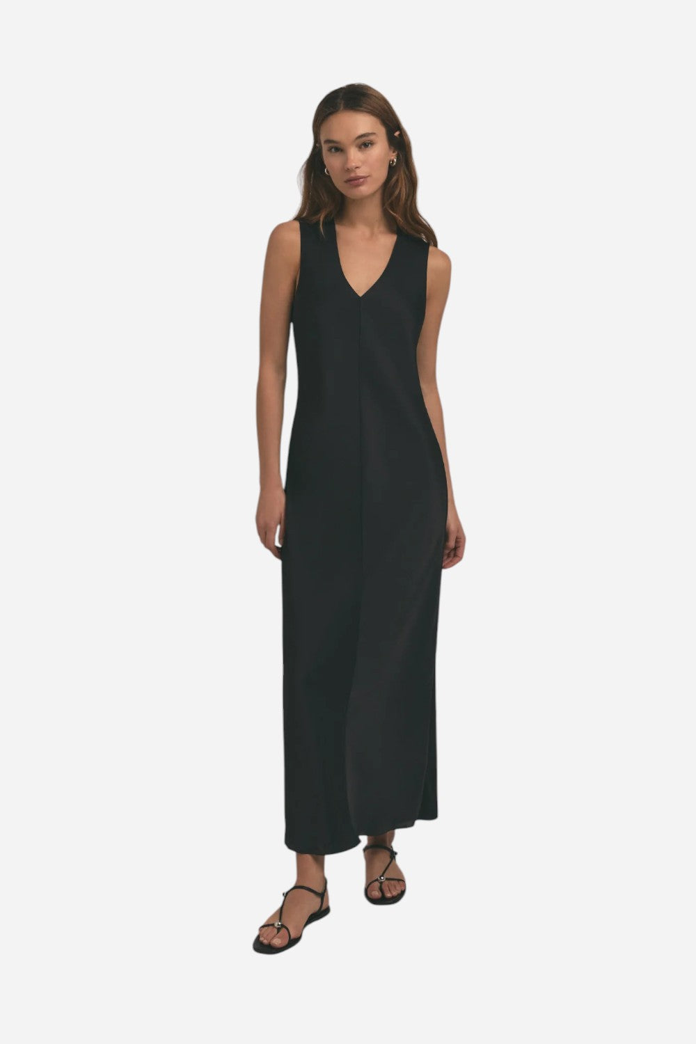 Favorite Daughter The Favorite Column Dress in Black  CHROME