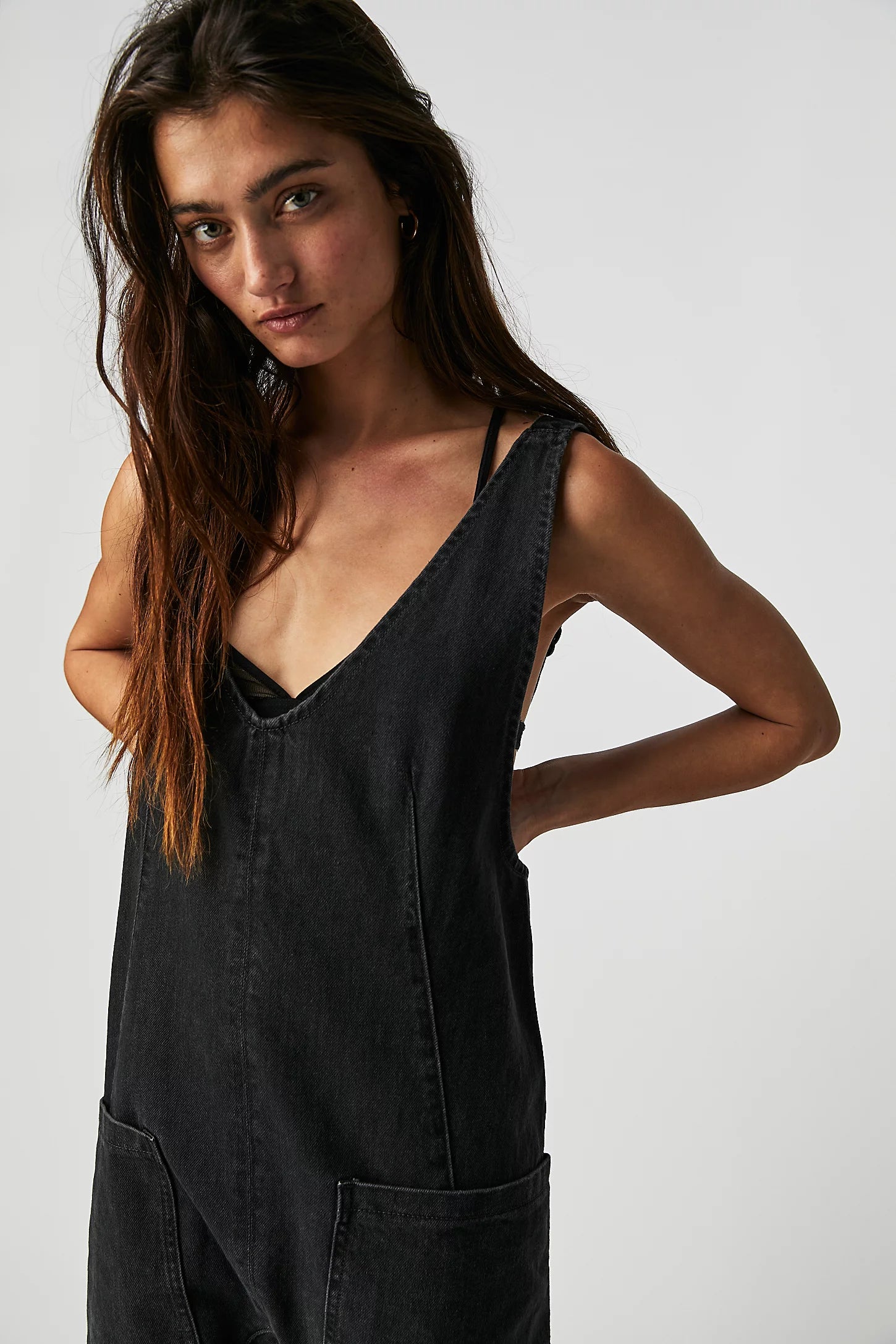 Free People High Roller Jumpsuit in Mineral Black – CHROME