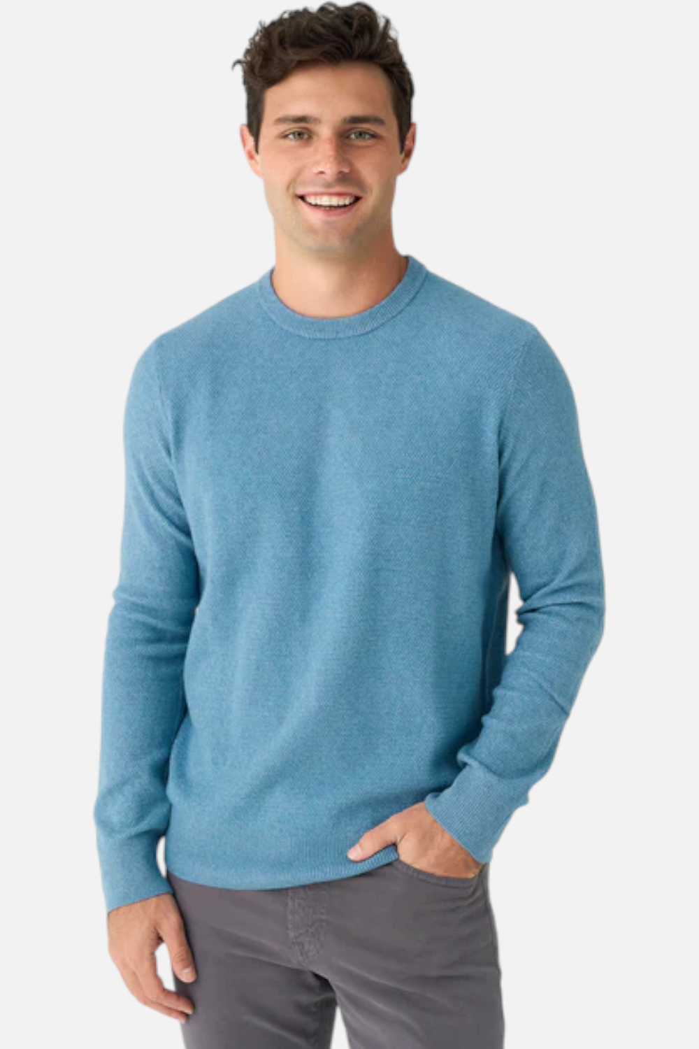 (取寄) ファリティ メンズ ジャクソン クルー セーター Faherty men Jackson Crew Sweater Stormy Lake Heather Faherty Men's Jackson Crew Sweater Stormy Lake Heather – CHROME