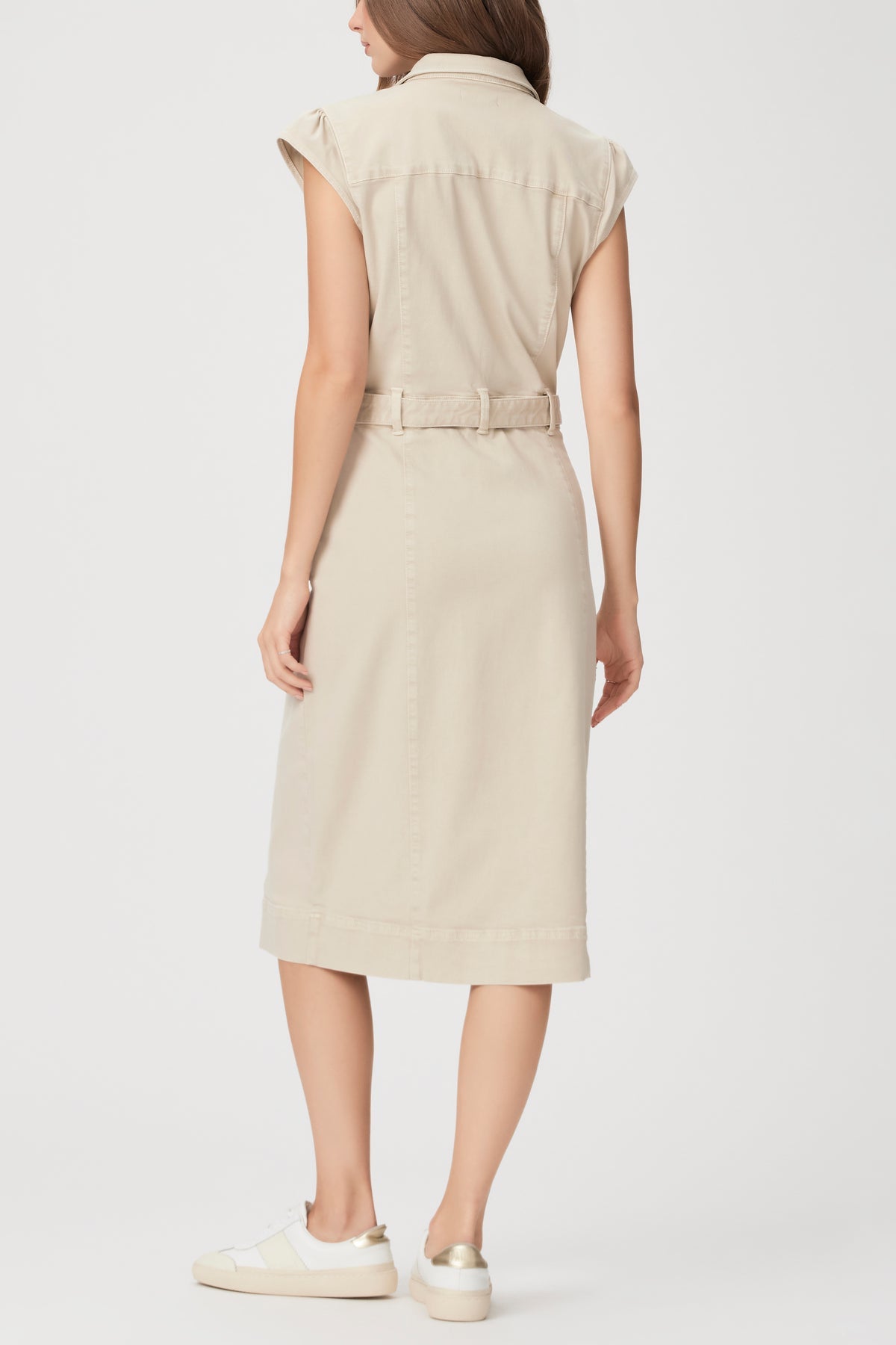 Paige Jaxsyn Midi Dress in Vintage Warm Sand – CHROME
