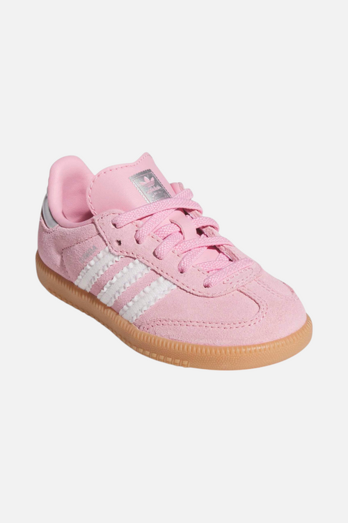 Adidas Samba OG Baby/Toddler Comfort Closure Elastic Lace Sneaker in Light Pink