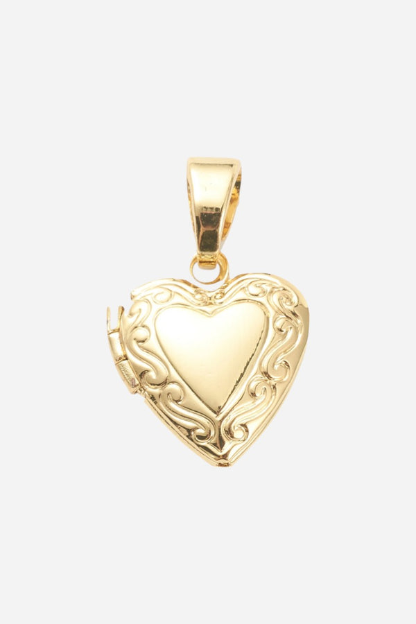 Farrah B Locket Heart Charm in Gold