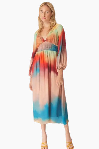 Gilner Farrar Lauren Dress in Blue Lagoon Size S, Sold by Chrome