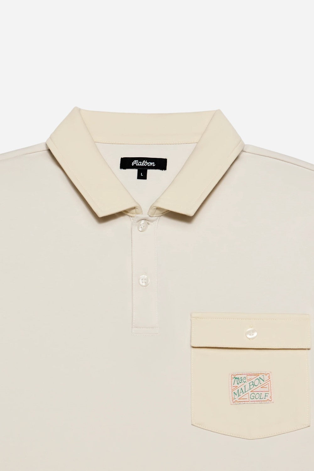 Malbon Golf Jovis Solid Polo in Ivory – CHROME