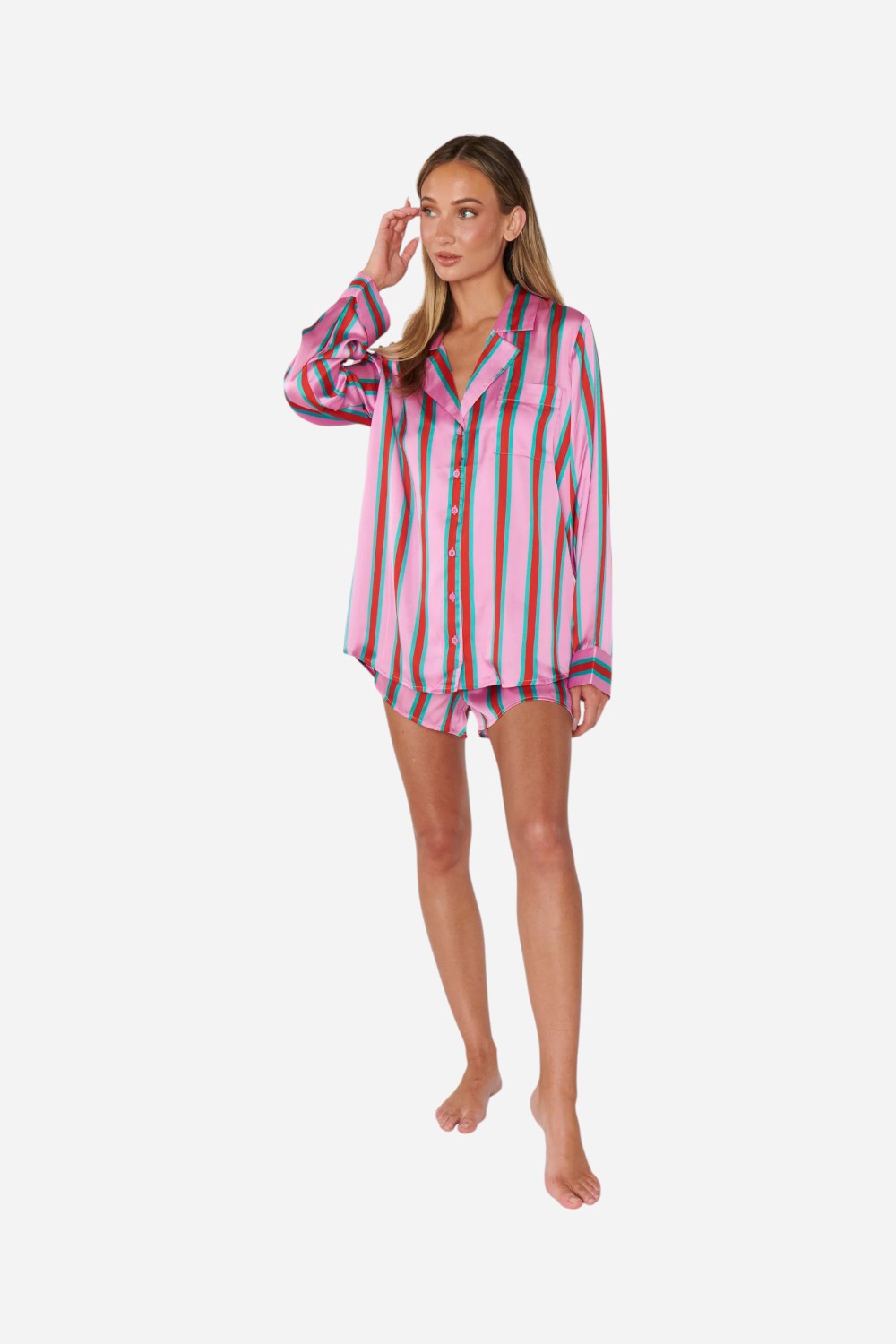 Show Me Your Mumu Beauty Sleep PJ Set in Porto Stripe Silky – CHROME