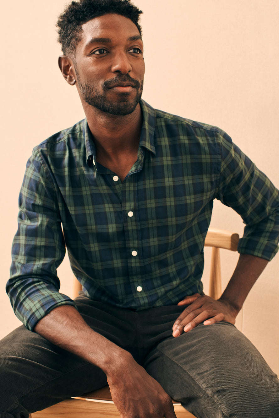 black watch dress shirt Perfect Popover - Black Watch Plaid