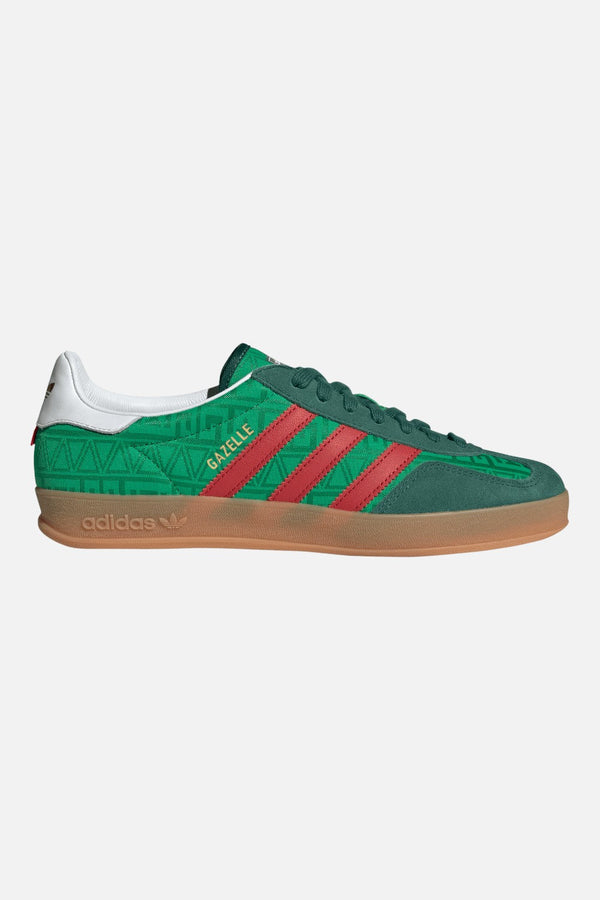 Adidas Gazelle Mexico Indoor Sneakers in Green & Scarlet