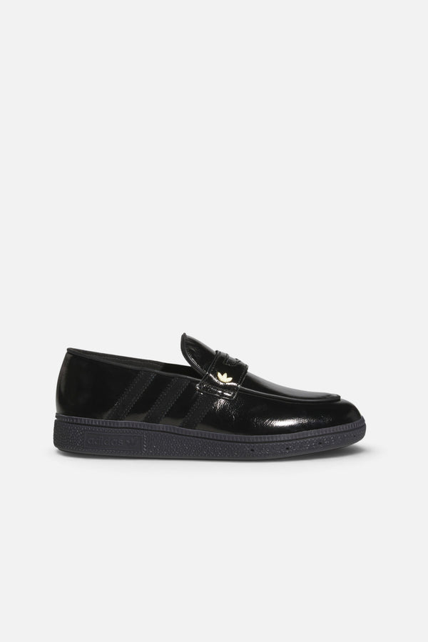 Adidas Women's Handball Spezial Loafer in Core Black and Gold Metallic