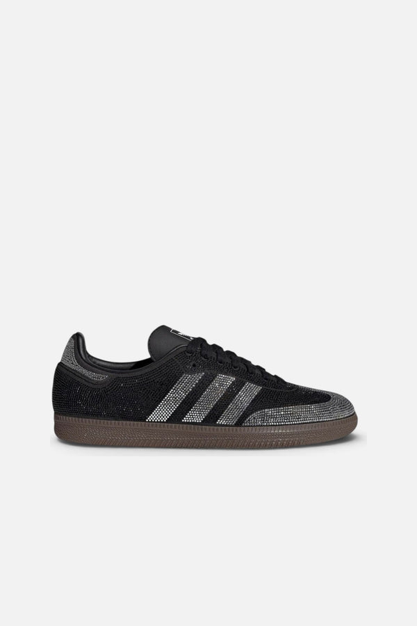 Adidas Women's Samba OG Crystal Embellished Sneaker in Core Black & Core White
