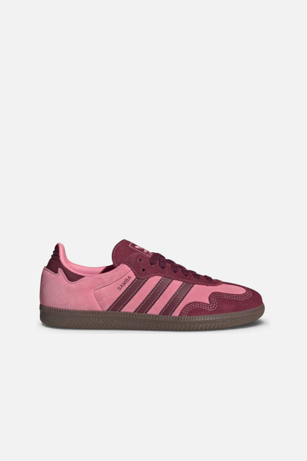 Adidas Women's Samba OG Sneaker in Pink Spark & Shadow Red