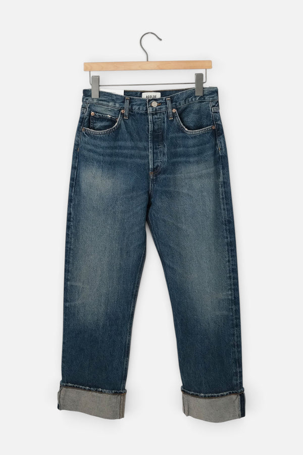 Agolde Women's Fran Low Slung Easy Straight Jean in Intersection
