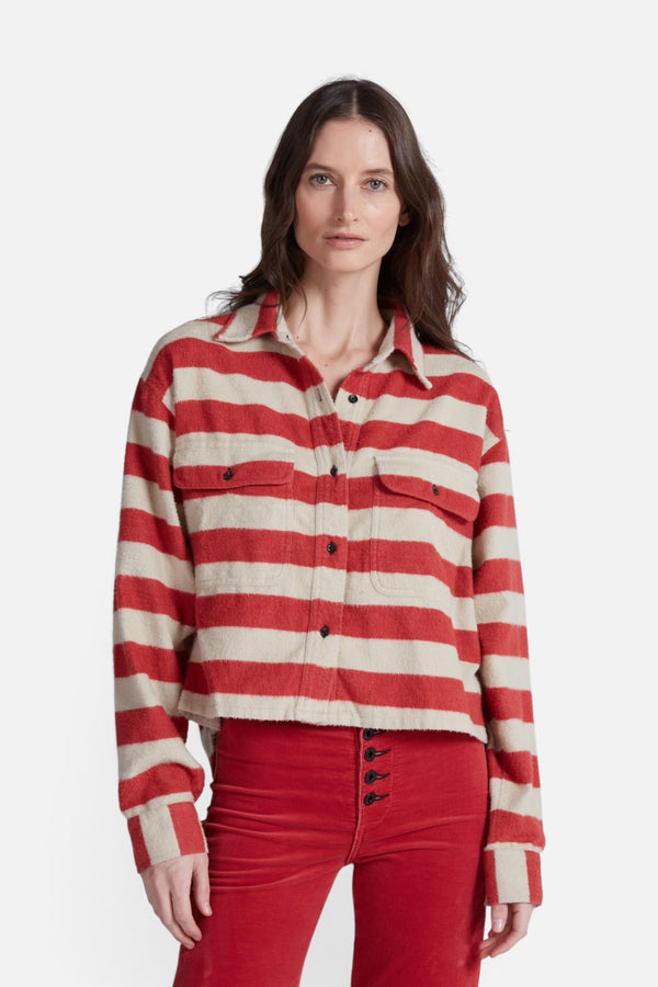 ASKK NY Crosby Shirt in Red Stripe