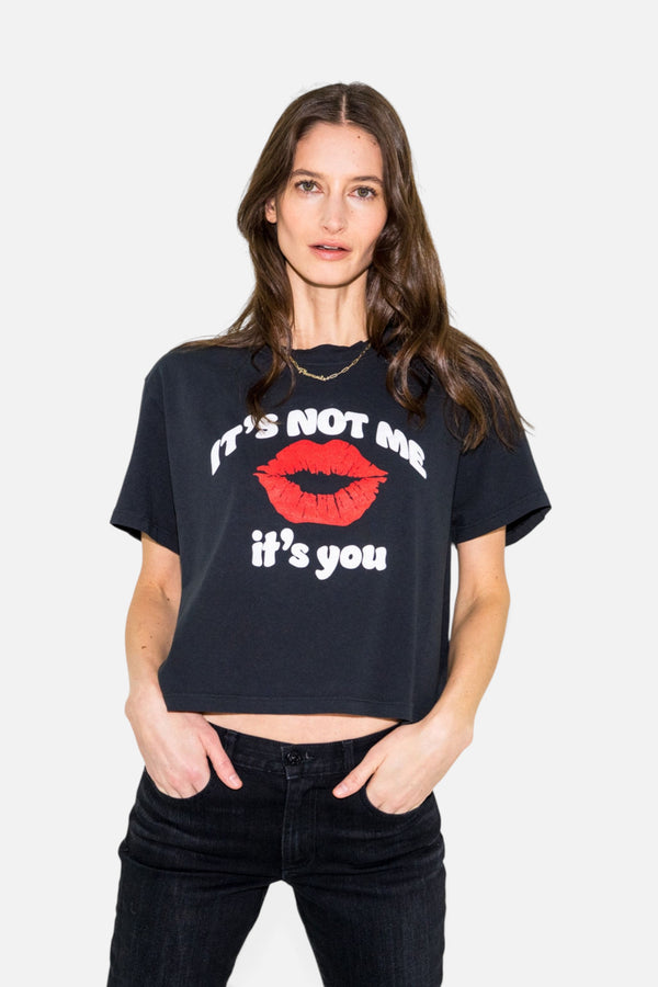 ASKK NY It's Not Me Shrunken Boy Tee in Black
