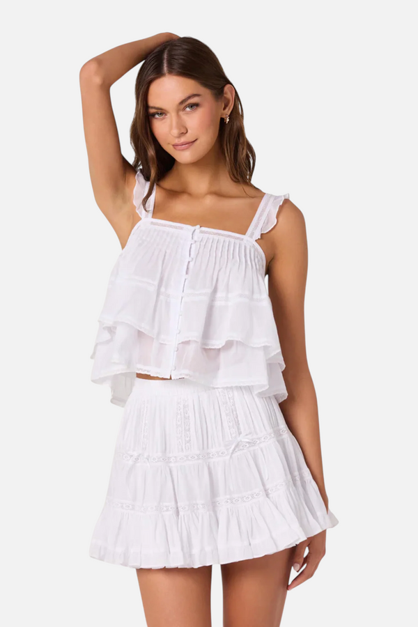 ASTR The Label Delia Skirt in White