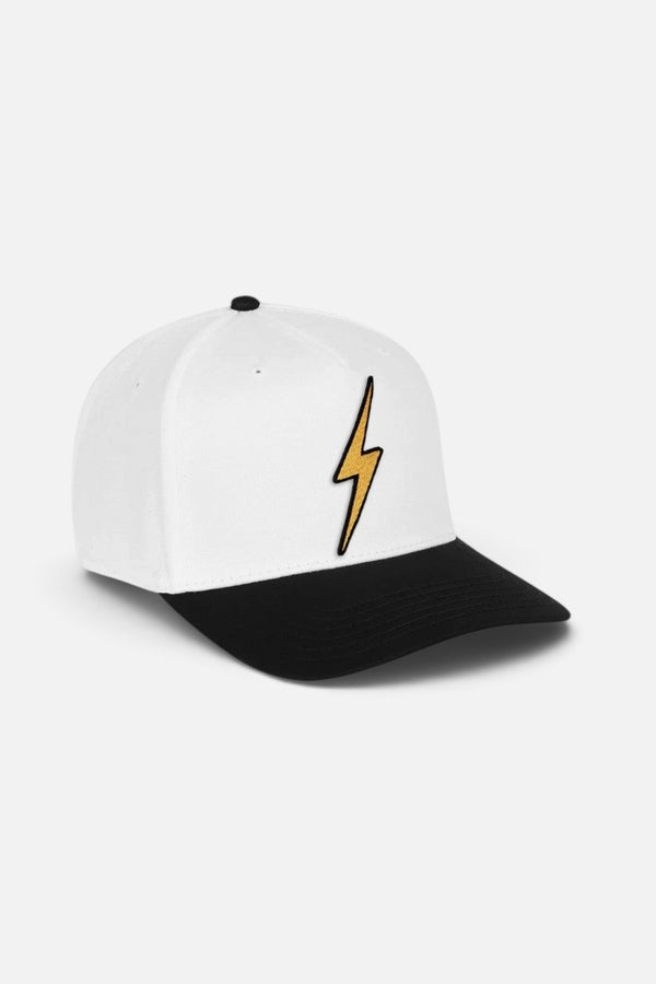 Aviator Nation Bolt Vintage Low Rise Twill Hat in Black & White