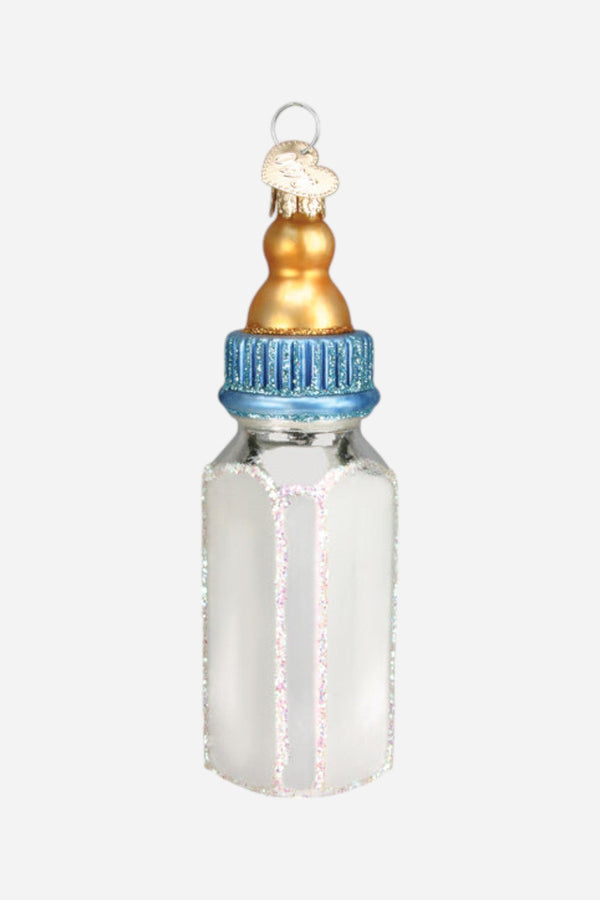 Baby Bottle Boy Ornament