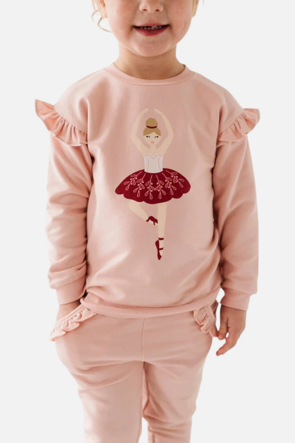 Babysprouts Infant Ballerina Ruffle Sweatshirt