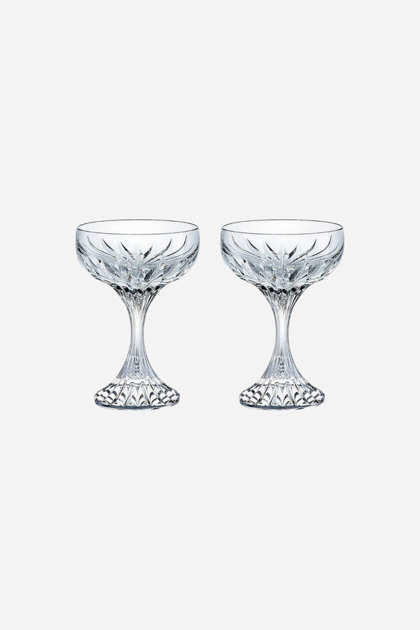 Baccarat Massena Saucer Champagne Coupes - Set of 2