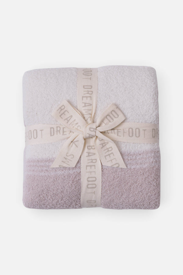 Barefoot Dreams CozyChic Costa Block Stroller Blanket in Chai Multi
