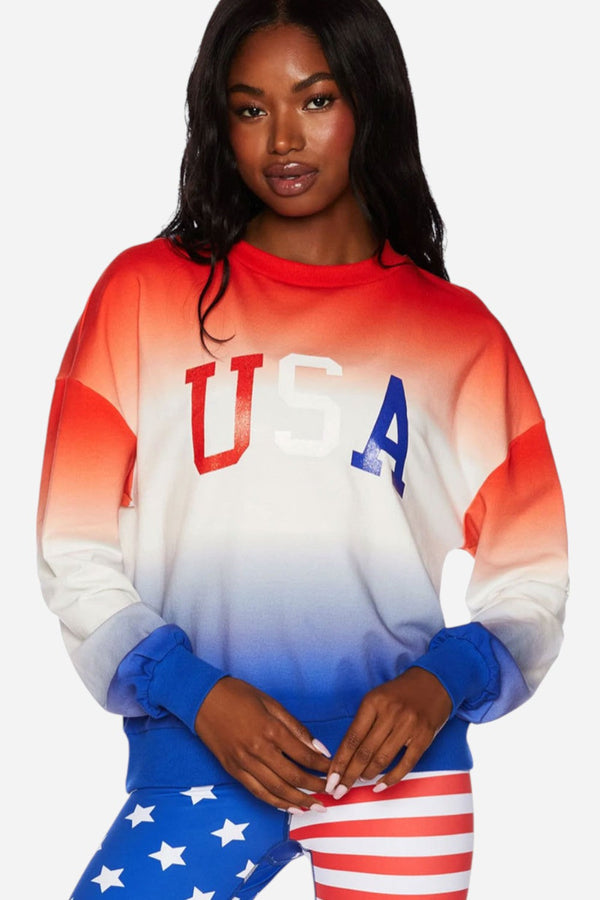 Beach Riot USA Sweatshirt In Patriotic Gradient