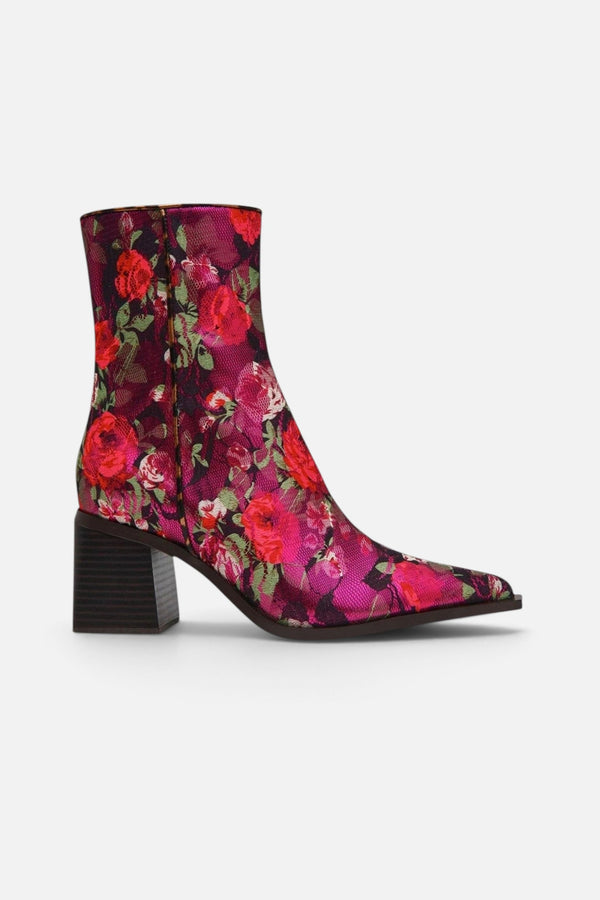 Betsy Johnson Rudy Bootie in Black/Rose