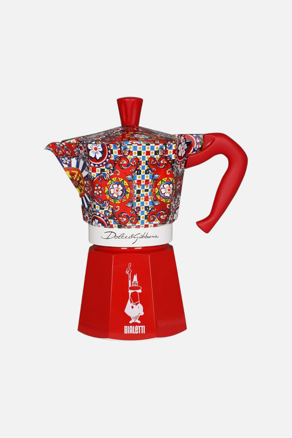 Bialetti Moka Express Dolce & Gabbana 6 Cup Stovetop Espresso Maker in Red