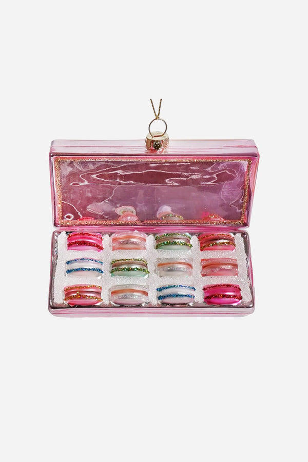 Box Of Macarons Ornament in Pink
